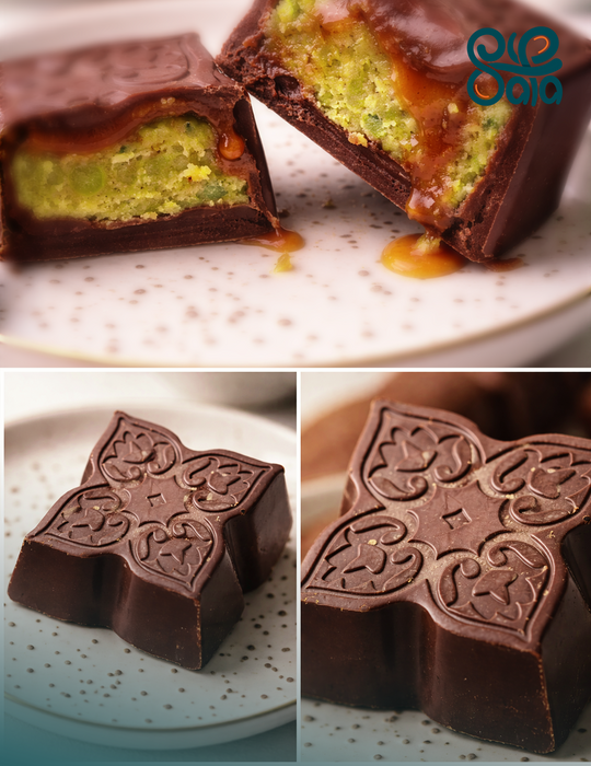 Fondant-Pistazien-Zartbitterschokolade 